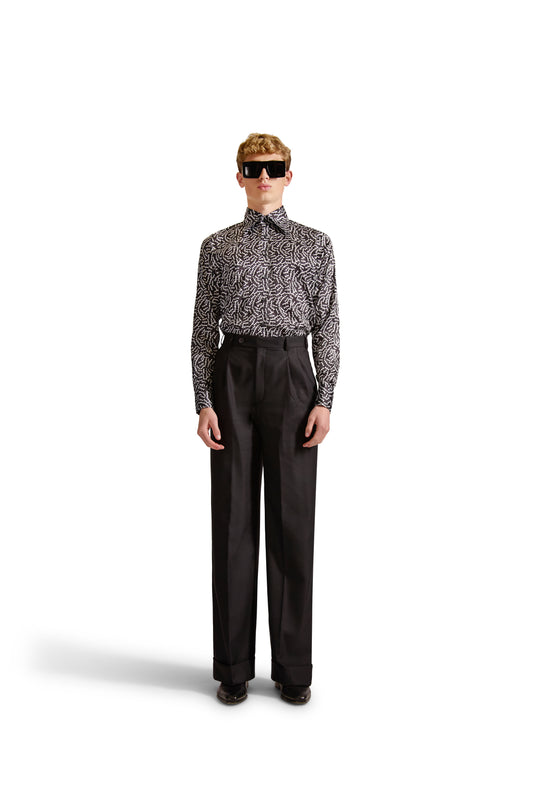 Tailored Fit Monogram Shirt