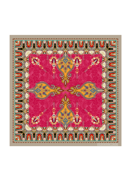 TWILL SILK FOULARD SCARF