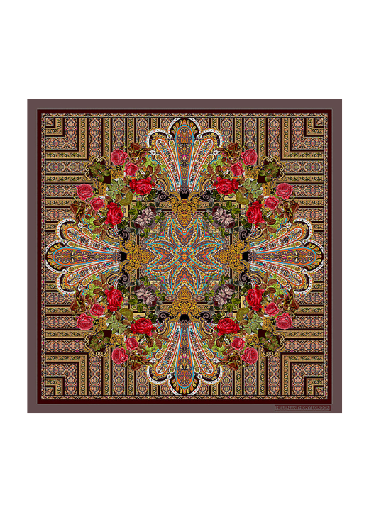 TWILL SILK FOULARD SCARF