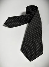 Tailored Wool Pinstripe & Cashmere Tie