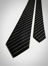 Tailored Wool Pinstripe & Cashmere Tie