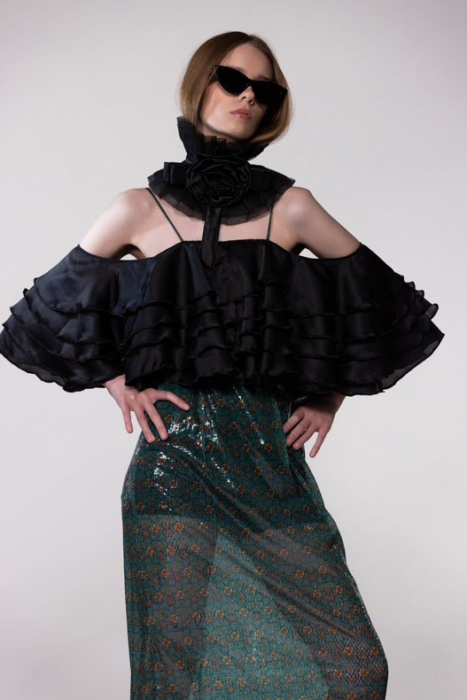 Helen Anthony Monogram Sheer Dress