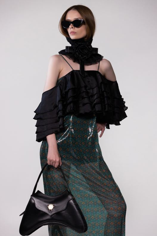 Helen Anthony Monogram Sheer Dress