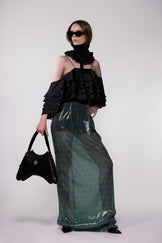 Helen Anthony Monogram Sheer Dress