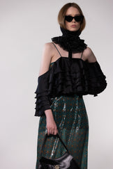 Helen Anthony Monogram Sheer Dress