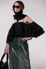 Helen Anthony Monogram Sheer Dress