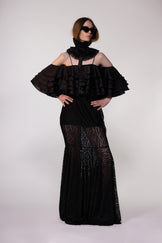 Black Sheer Lace Dress