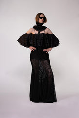Black Sheer Lace Dress