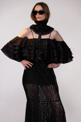 Black Sheer Lace Dress