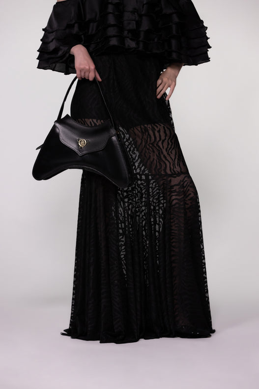 Black Sheer Lace Dress