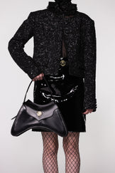Hand-Embroidered Sequin Cropped Wool Jacket