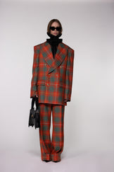 Heritage Check Tailored Wool Trousers