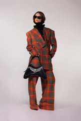 Heritage Check Double-Breasted Wool Blazer