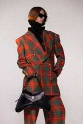 Heritage Check Tailored Wool Trousers