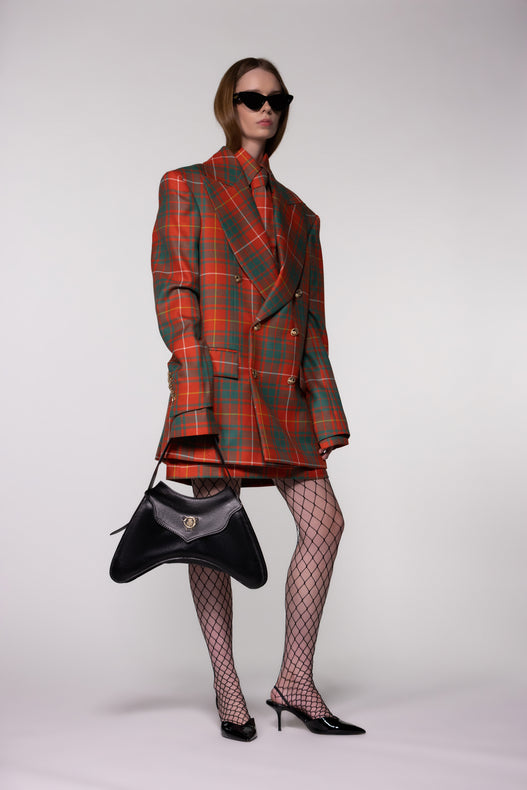 Heritage Check Double-Breasted Wool Blazer