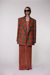 Heritage Check Double-Breasted Wool Blazer