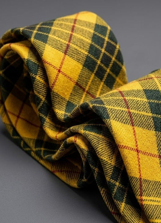 Tailored Wool Check Tie