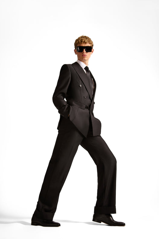 Tailored Double Breasted Wool Suit