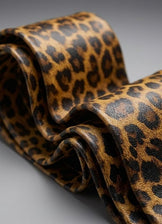 Tailored Animal Print Leather Tie