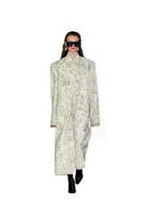 Hand-Embroidered London Wool Long Coat