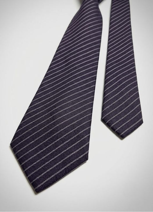 Tailored Pinstripe Wool Tie