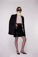 Hand-Embroidered Sequin Wool Double-Breasted Blazer