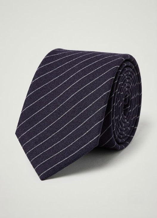 Tailored Pinstripe Wool Tie
