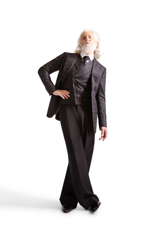 Peak Lapel Single Breasted Check Blazer