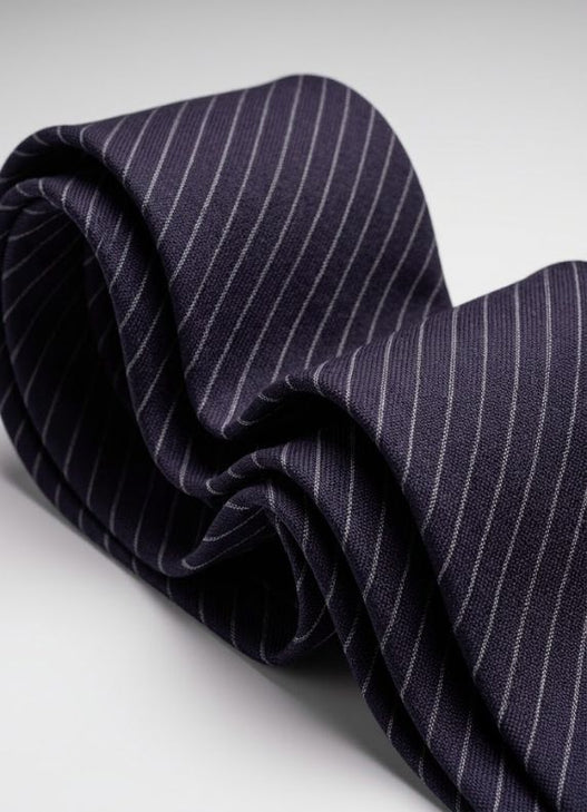 Tailored Pinstripe Wool Tie