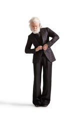 Peak Lapel Single Breasted Check Blazer