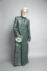 Hand-Embroidered Monogram Wool Long Coat