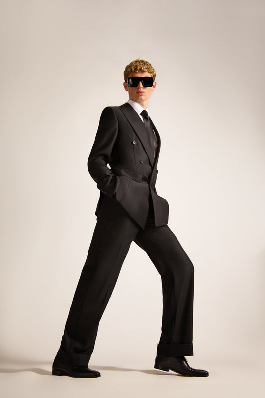 Tailored Double Breasted Wool Suit