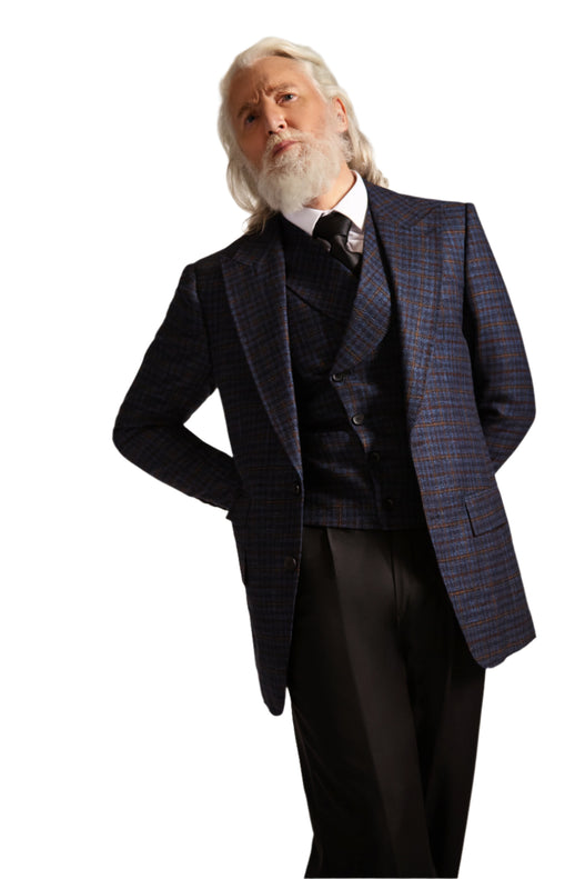 Peak Lapel Single Breasted Check Blazer