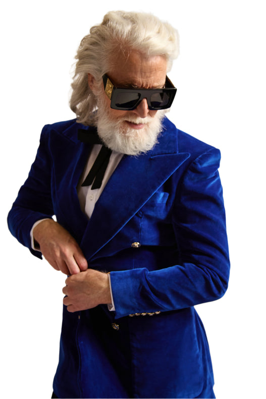 Peak Lapel Double Breasted Velvet Blazer