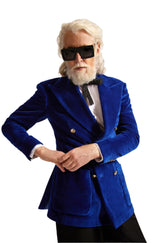 Peak Lapel Double Breasted Velvet Blazer