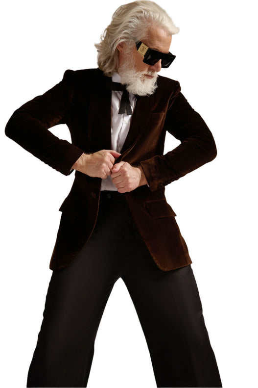 Shawl Lapel Single Breasted Velvet Blazer