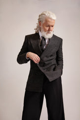 Tailored Double Breasted Tweed Suit