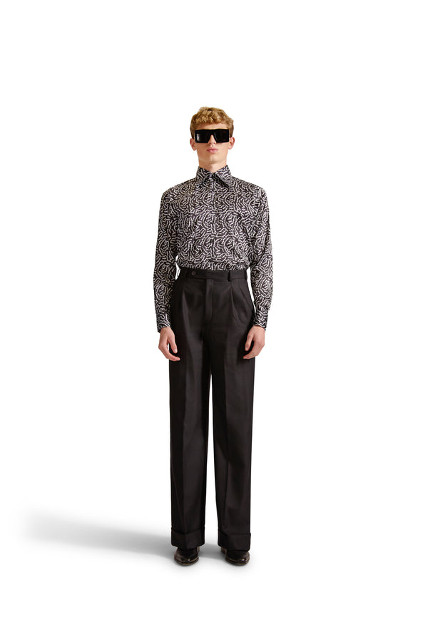 Tailored Fit Monogram Shirt
