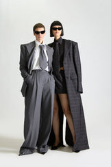 Tailored Check Wool Set & Overcoat