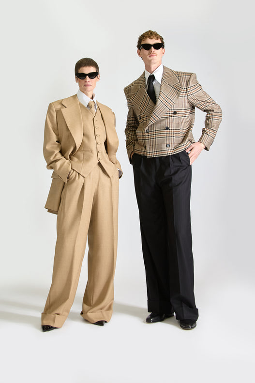 Tailored Double Breasted Wool Suit