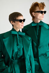 Tailored Single Breasted Satin Suit
