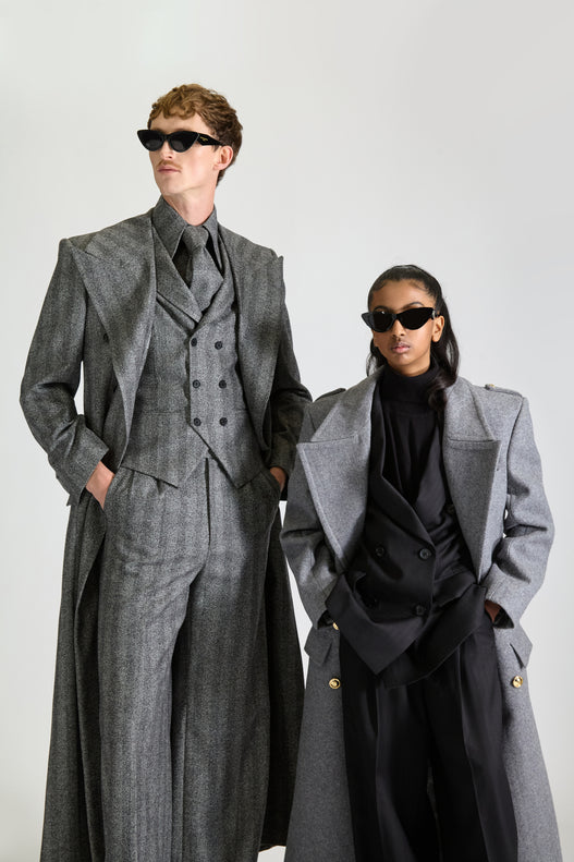 Tailored Double Breasted Wool Overcoat