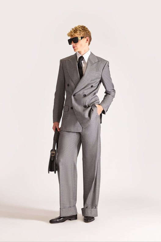Tailored Doubled Breasted Wool Suit