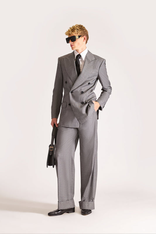 Tailored Doubled Breasted Wool Suit