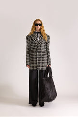 Hand-Embroidered Double Breasted Wool Blazer