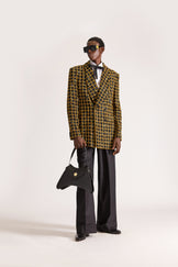 Hand-Embroidered Double Breasted Wool Blazer