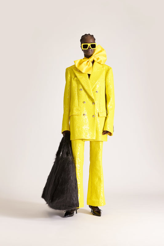 Hand-Embroidered Tailored Wool Suit