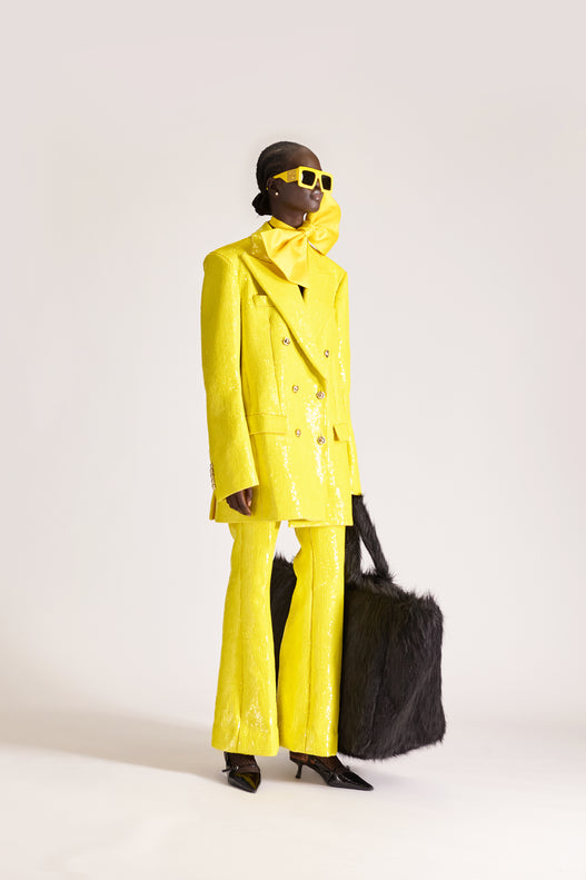 Hand-Embroidered Tailored Wool Suit