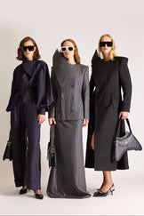 Tailored Wool Double Breasted Pointed Lapel Overcoat