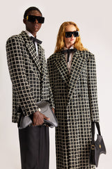 Hand-Embroidered Double Breasted Wool Blazer